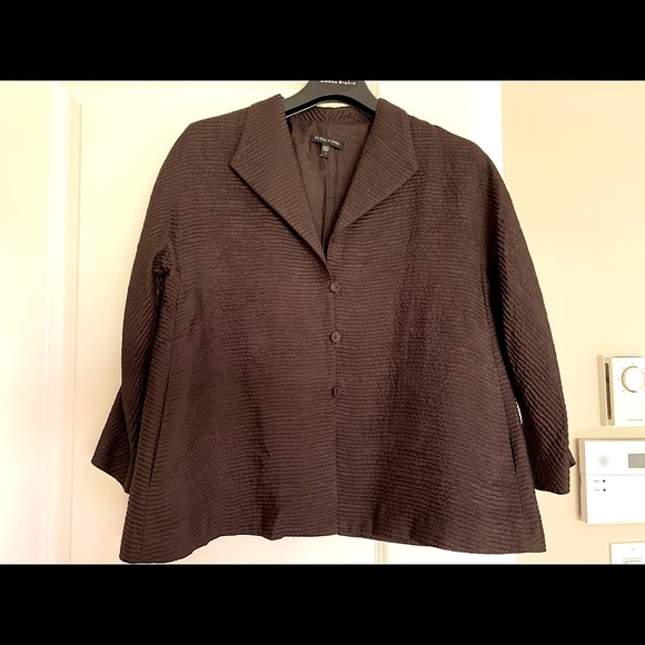 Eileen Fisher silk blended A-line blazer - Picture 1 of 11